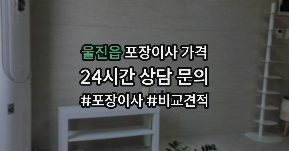 울진읍 포장이사 가격