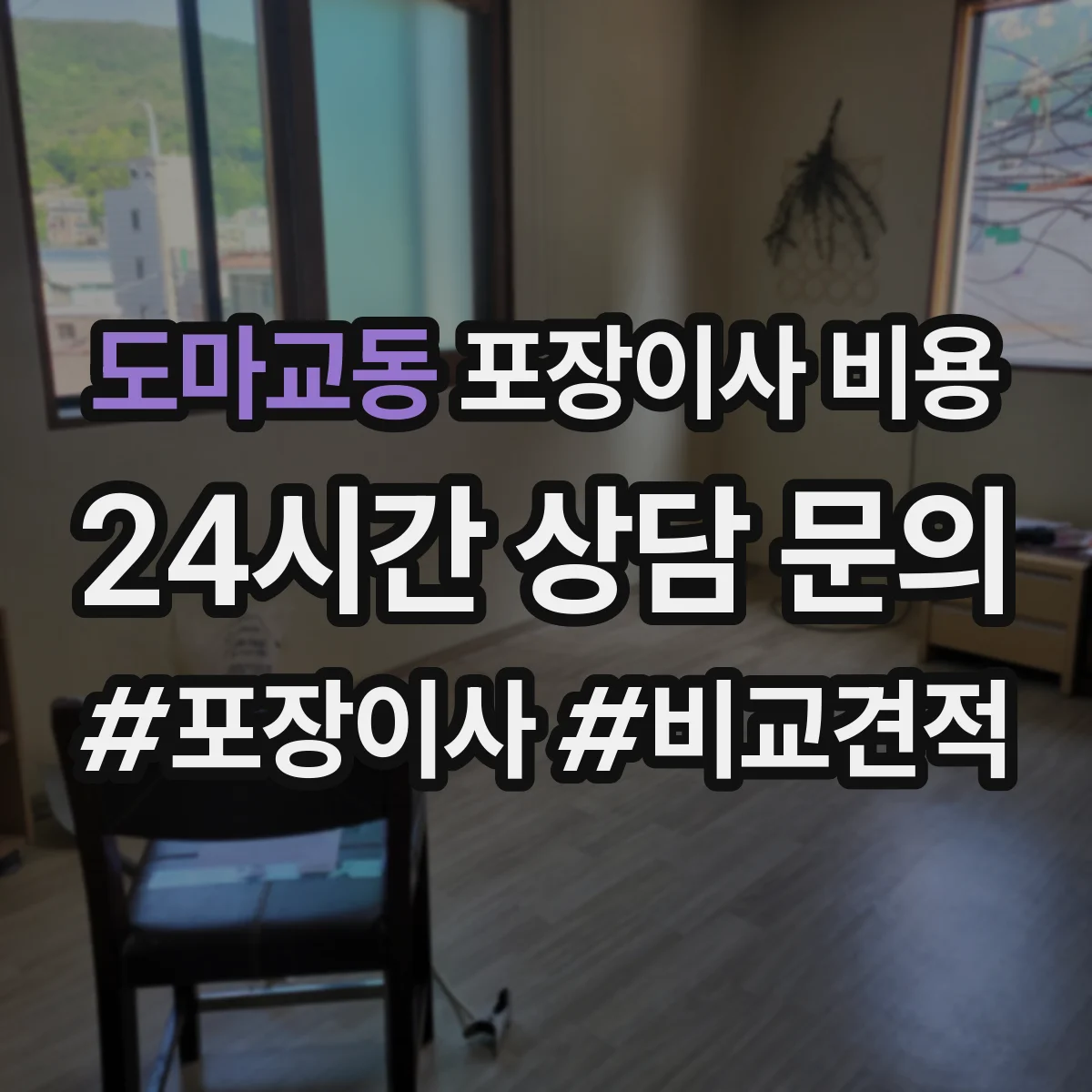 도마교동 포장이사 비용