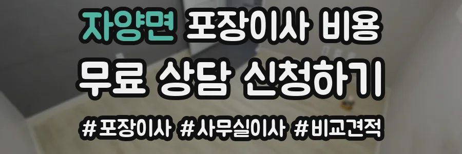 자양면 포장이사 비용