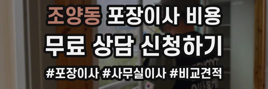 조양동 포장이사 비용