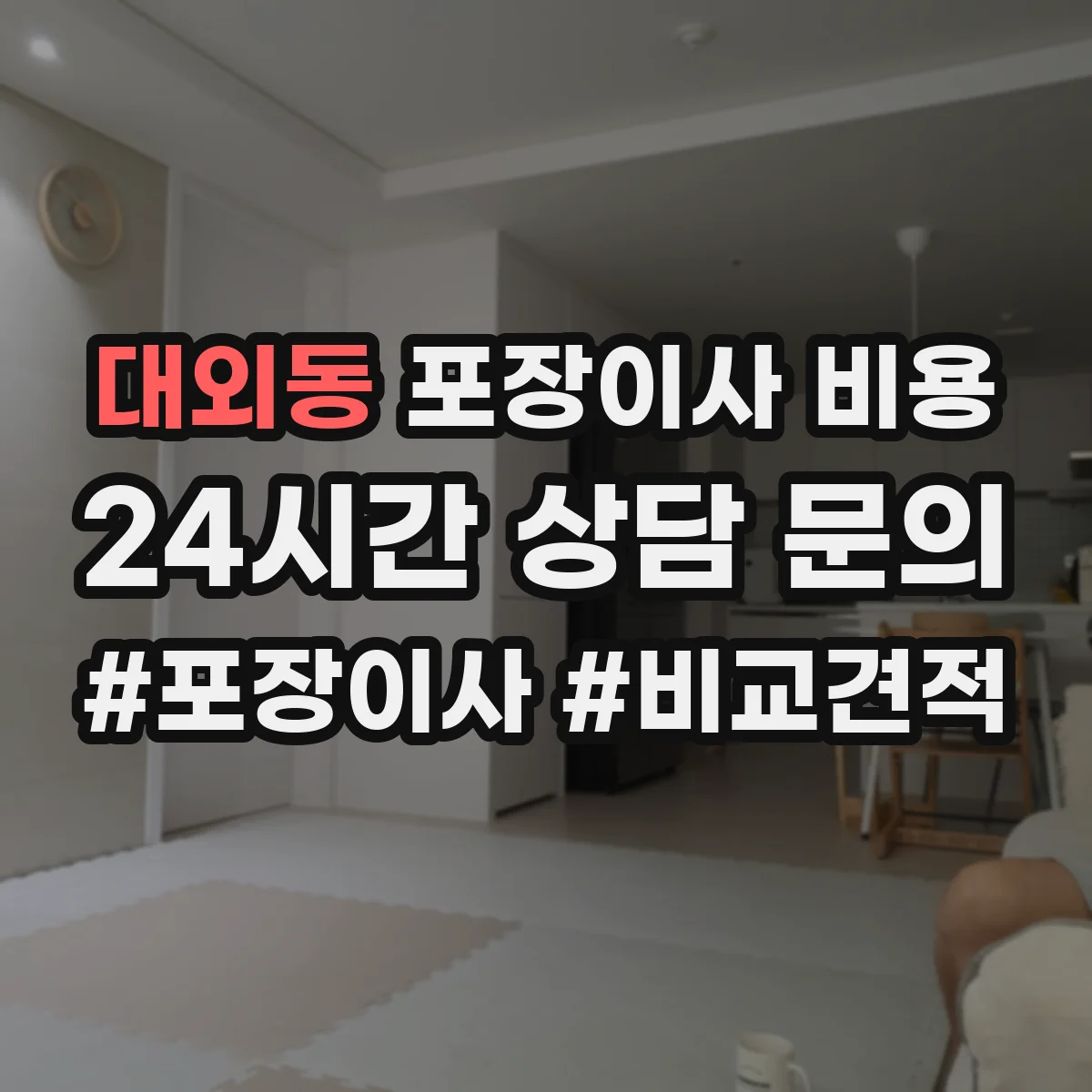 대외동 포장이사 비용