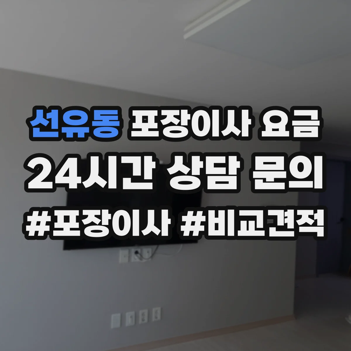 선유동 포장이사 요금
