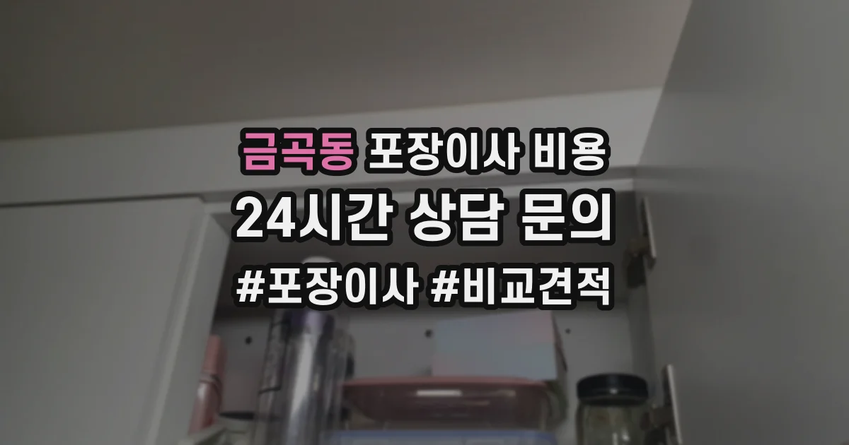 금곡동 포장이사 비용