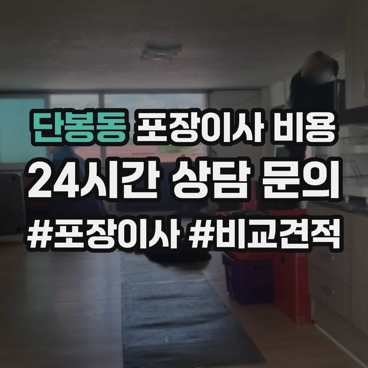 단봉동 포장이사 비용