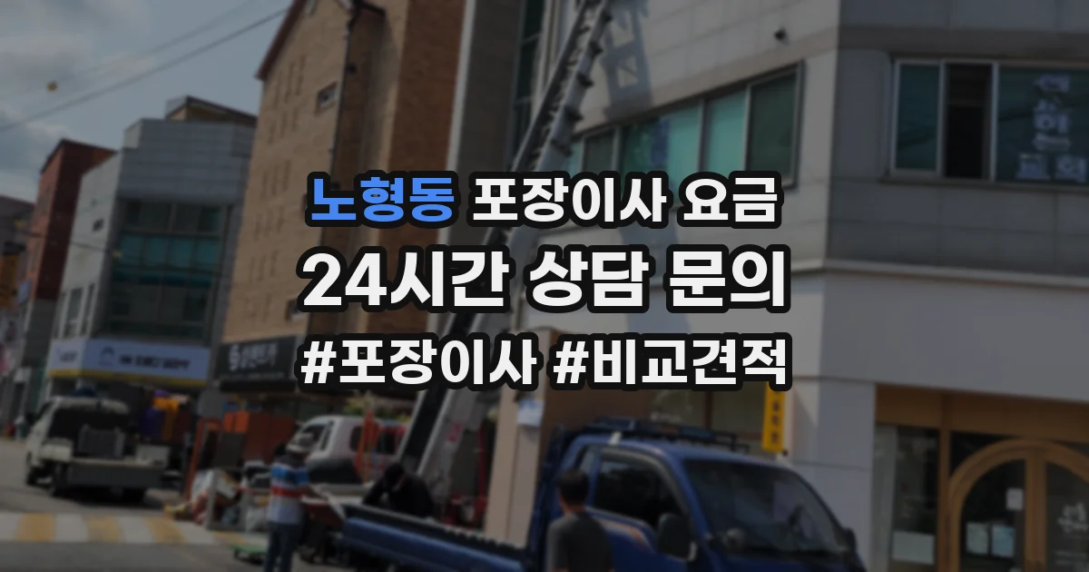 노형동 포장이사 요금