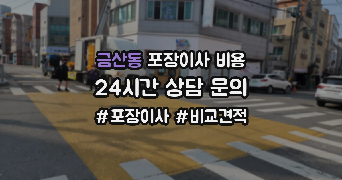 금산동 포장이사 비용