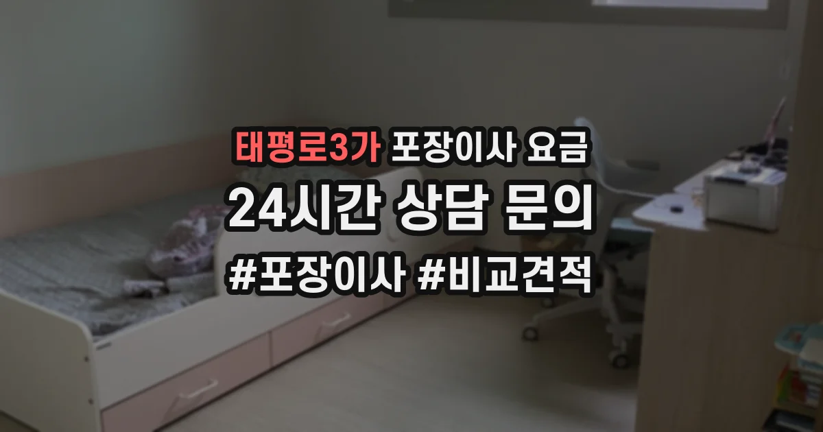 태평로3가 포장이사 요금