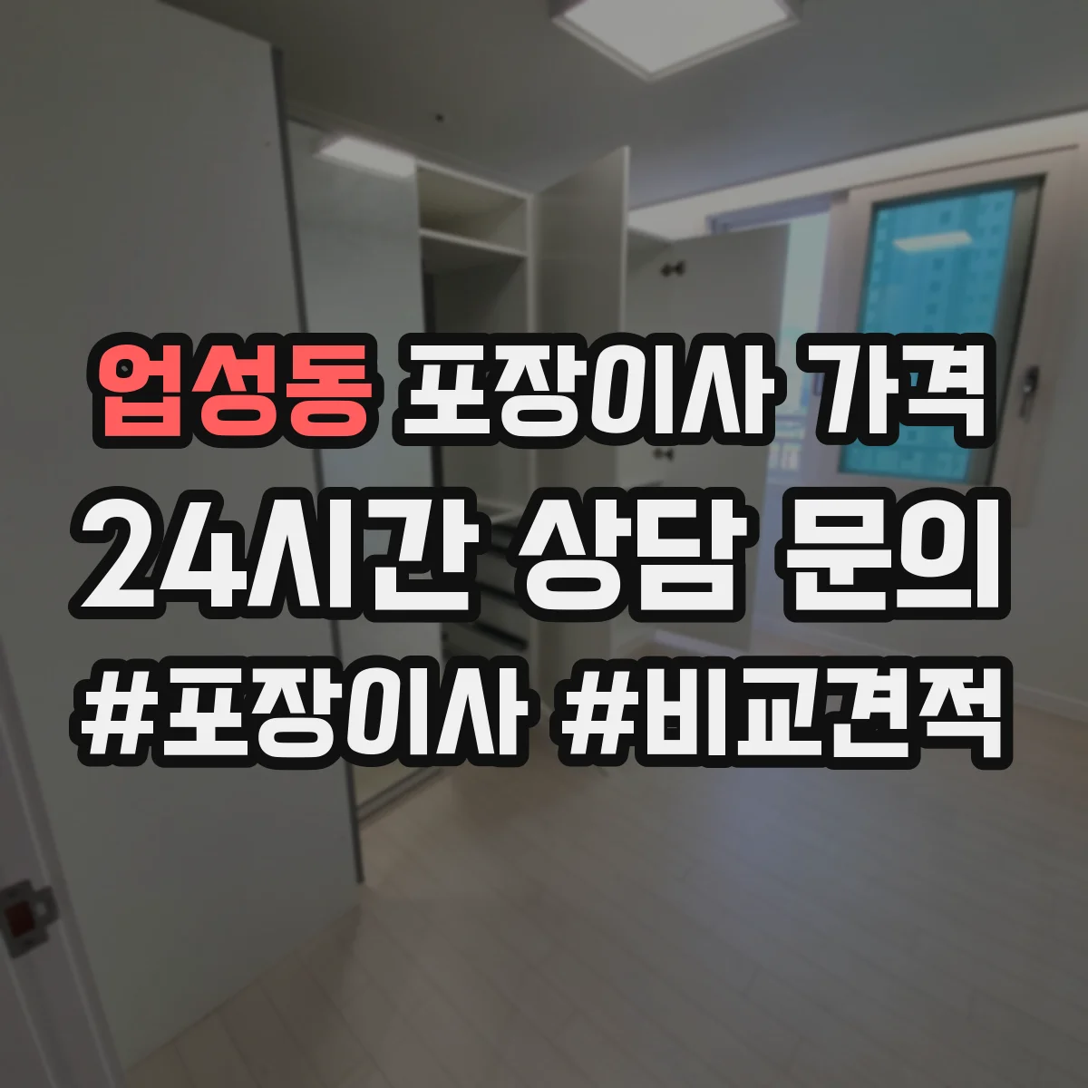 업성동 포장이사 가격