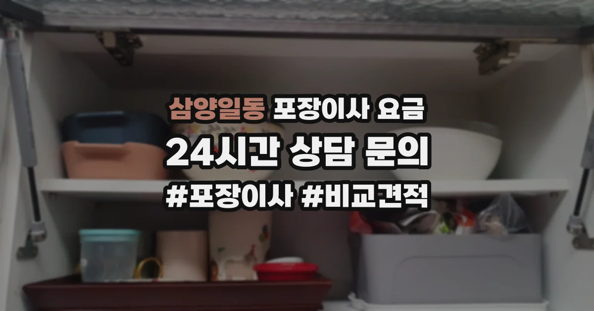 삼양일동 포장이사 요금