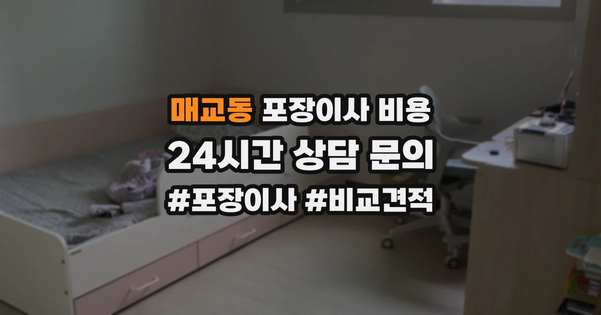 매교동 포장이사 비용
