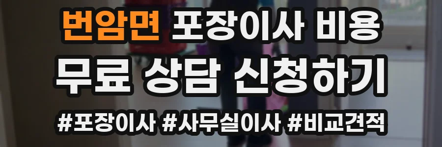 번암면 포장이사 비용