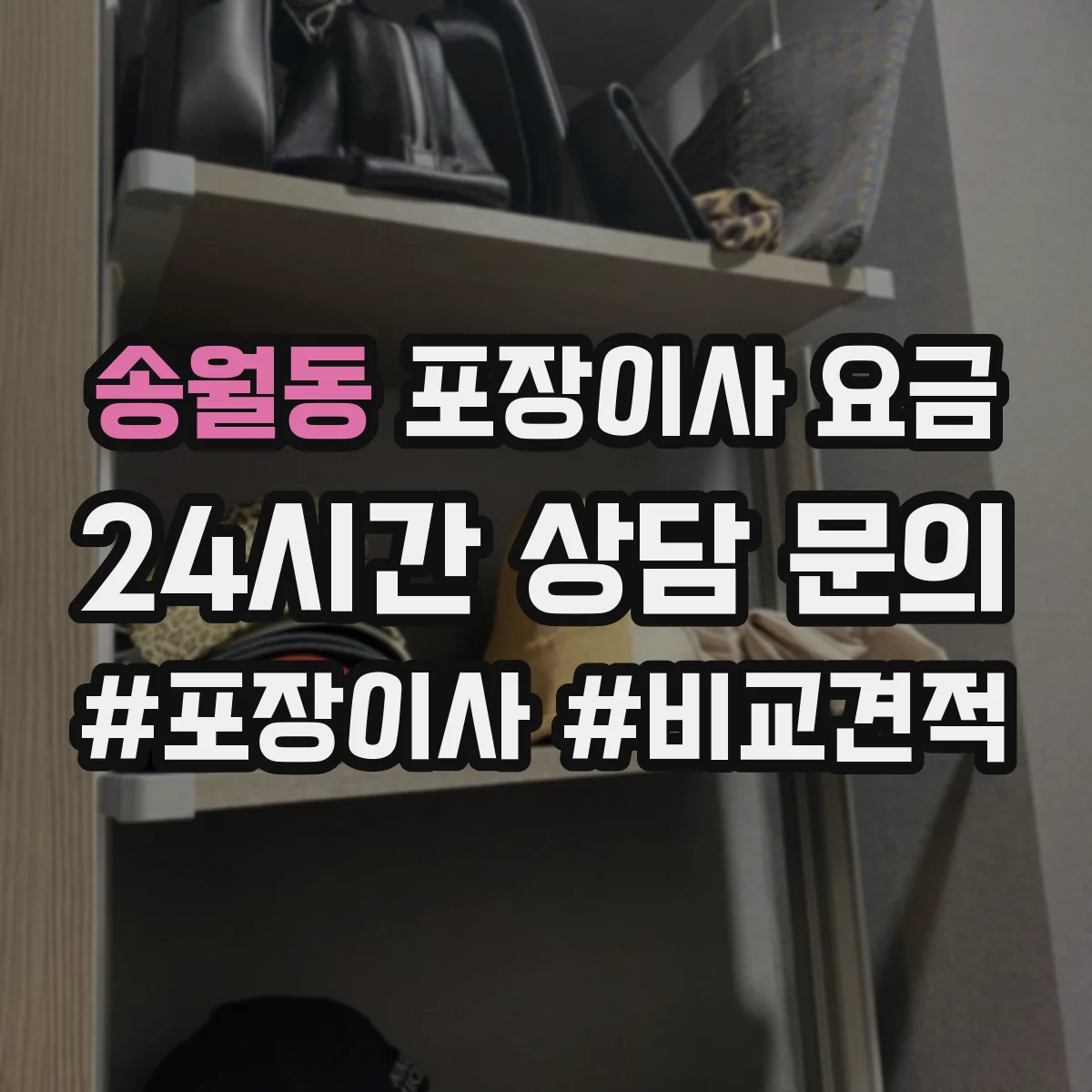 송월동 포장이사 요금