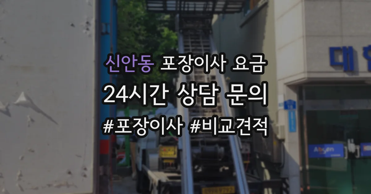 신안동 포장이사 요금