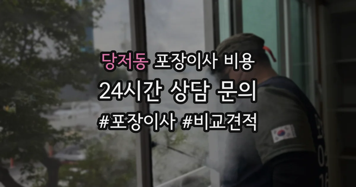 당저동 포장이사 비용
