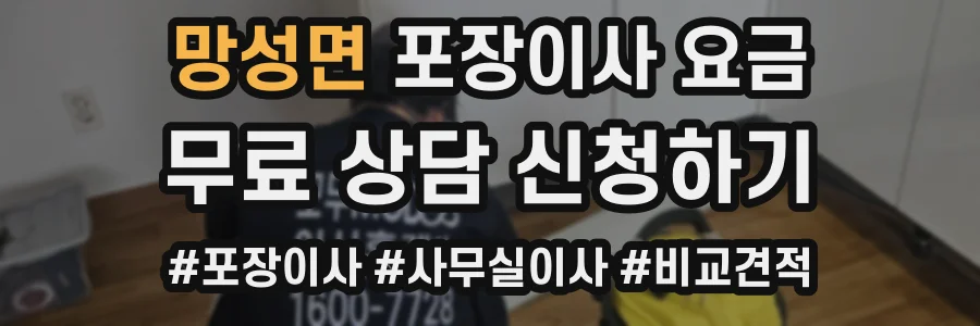 망성면 포장이사 요금
