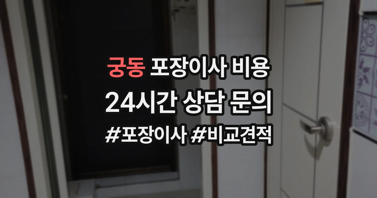 궁동 포장이사 비용