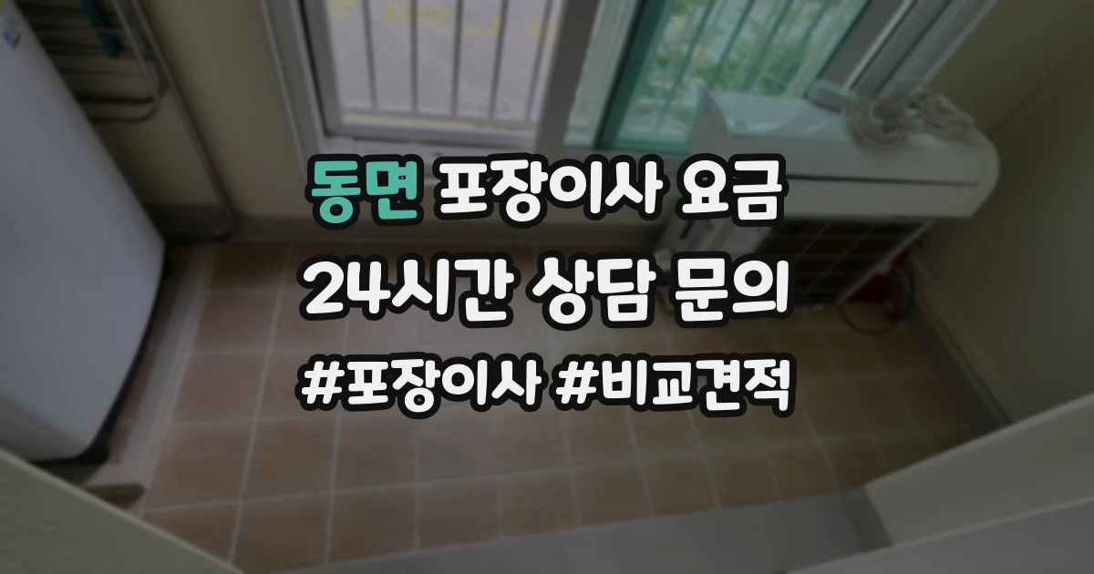 동면 포장이사 요금