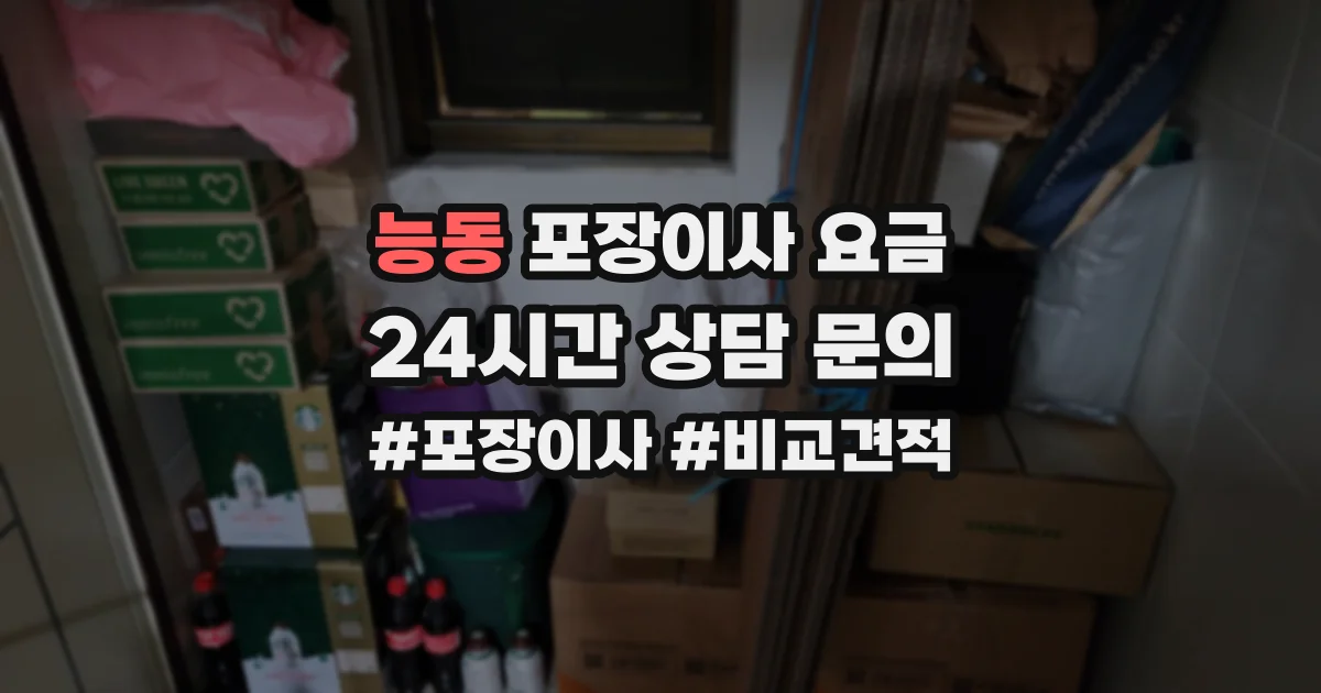 능동 포장이사 요금
