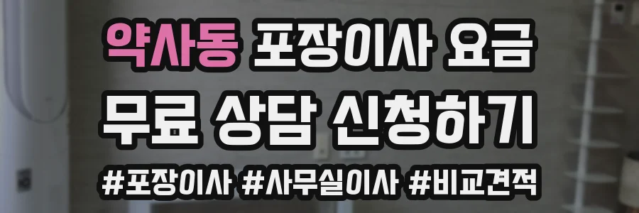 약사동 포장이사 요금