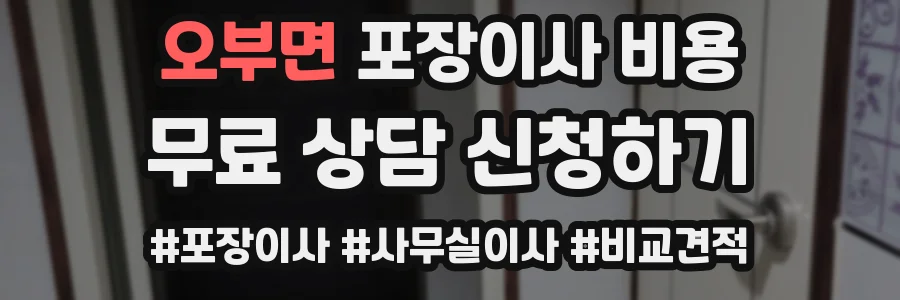 오부면 포장이사 비용