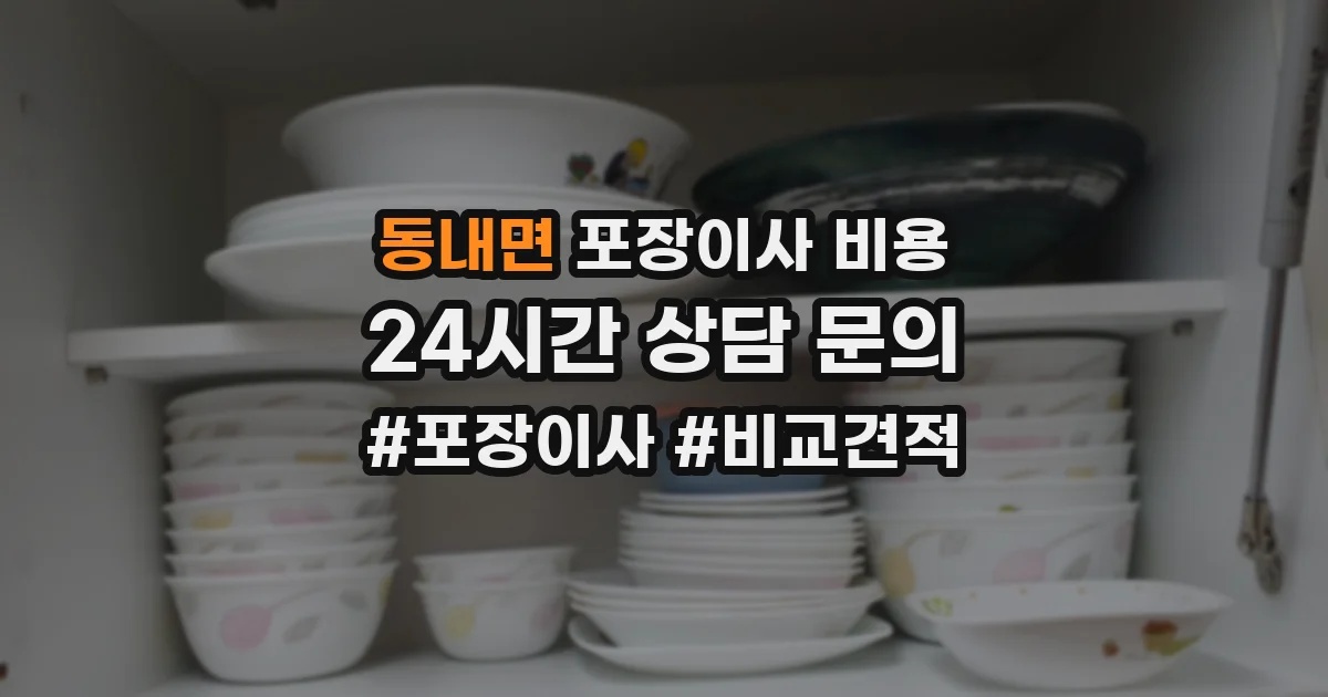 동내면 포장이사 비용