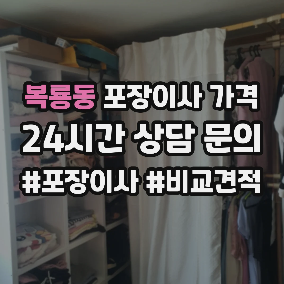 복룡동 포장이사 가격
