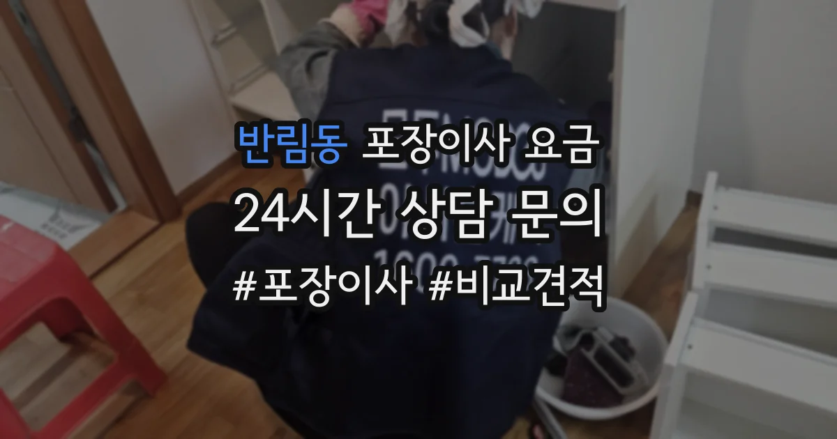 반림동 포장이사 요금