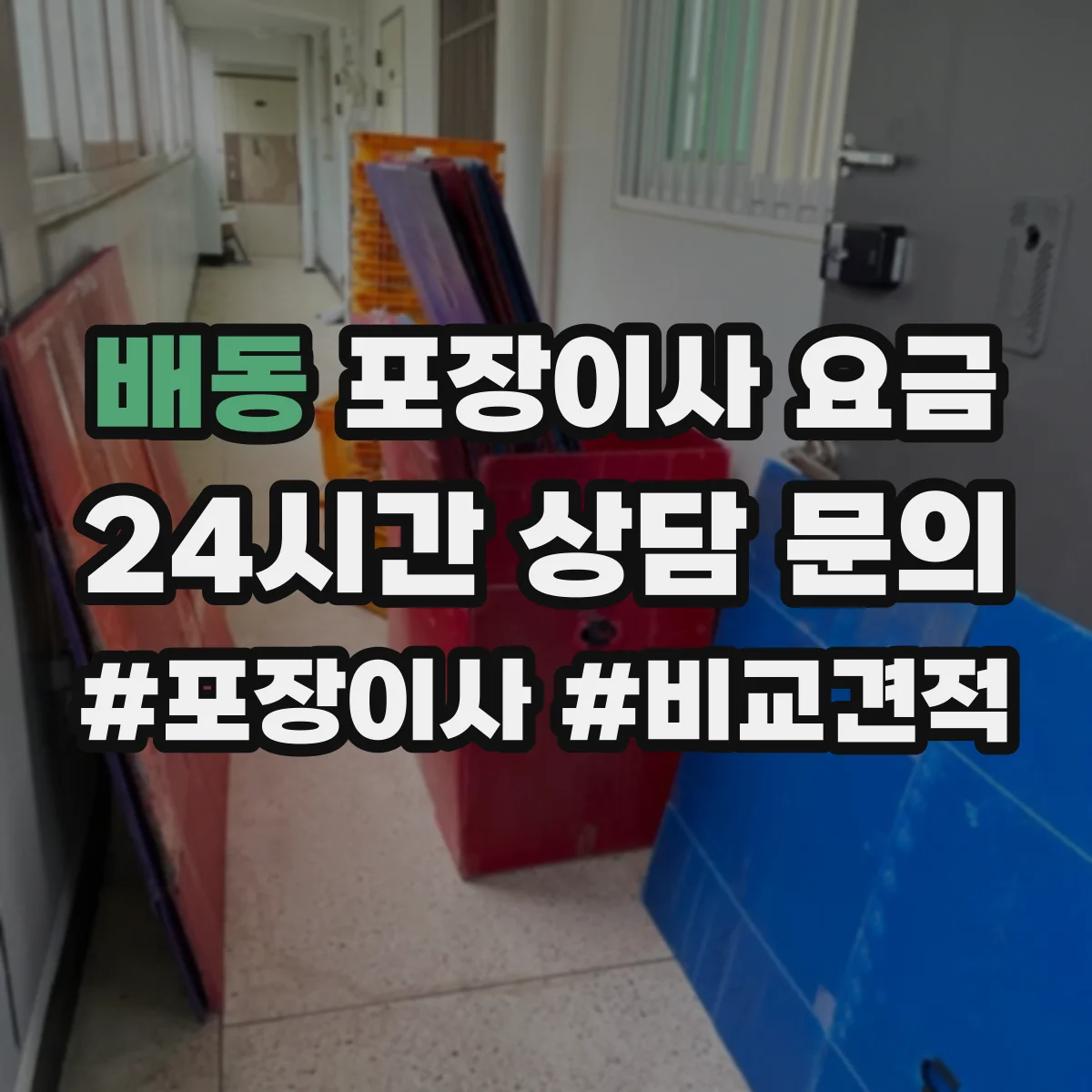 배동 포장이사 요금