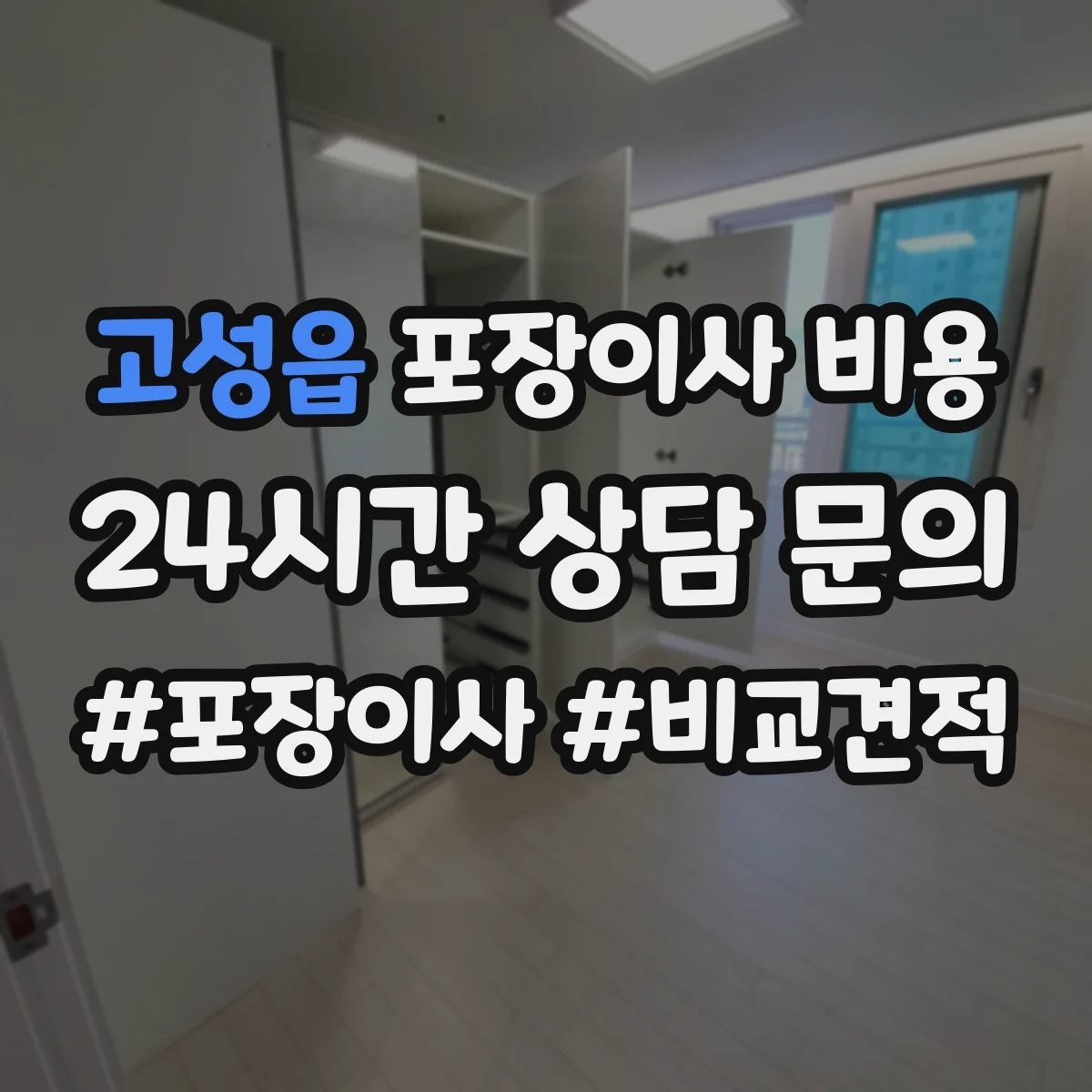 고성읍 포장이사 비용