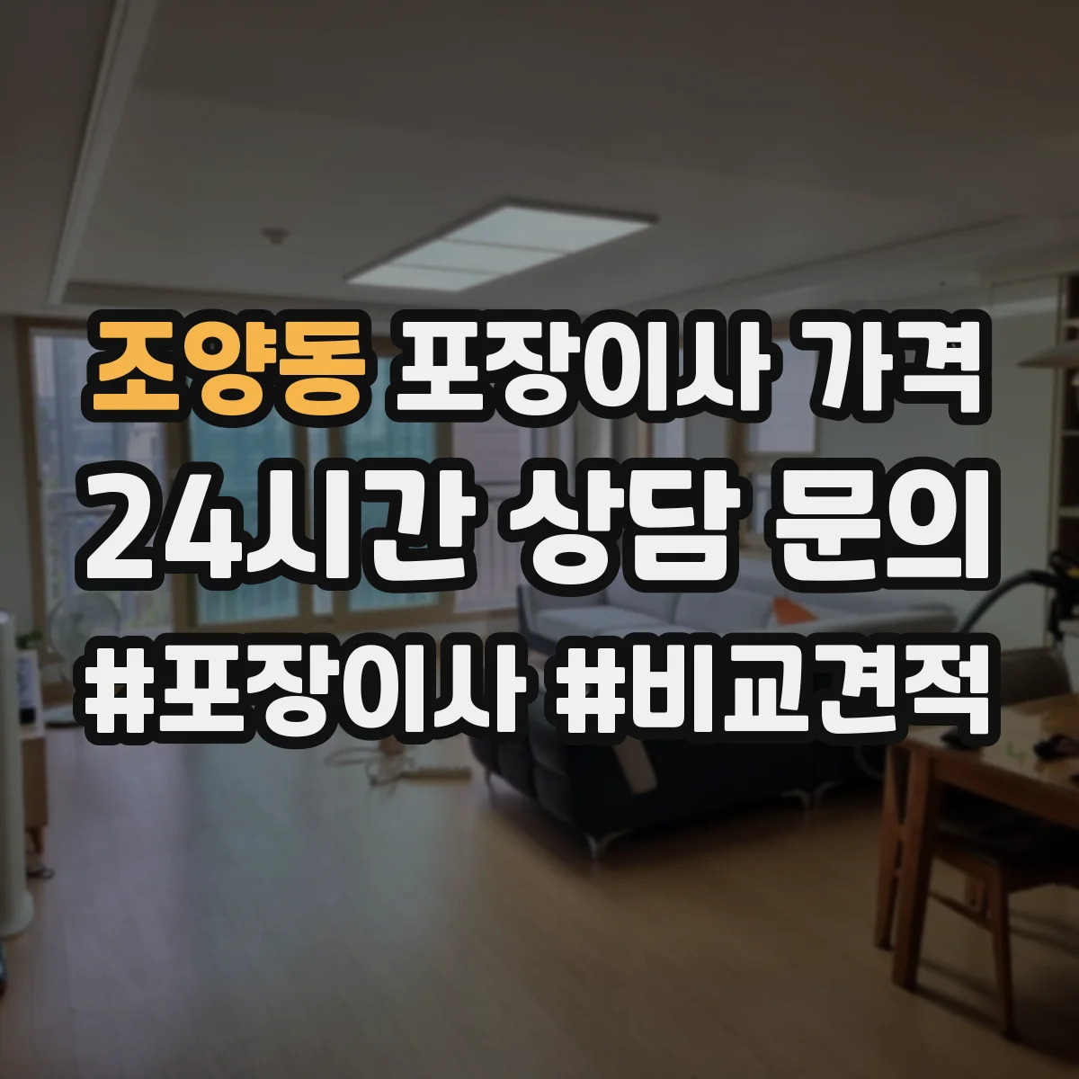 조양동 포장이사 가격
