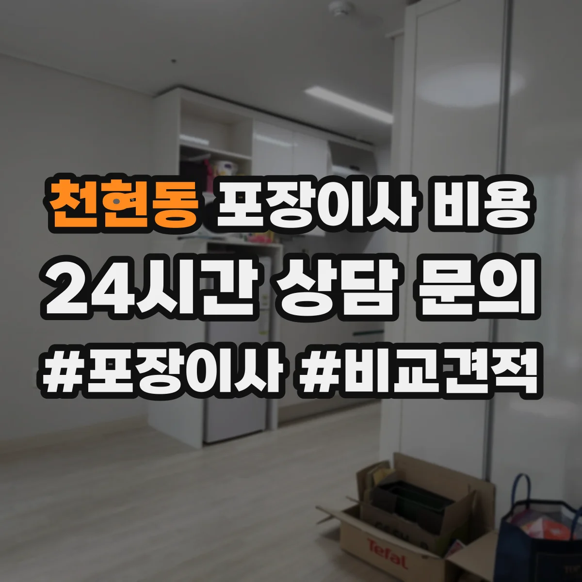 천현동 포장이사 비용