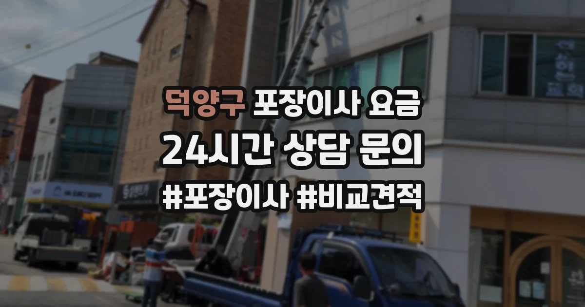 덕양구 포장이사 요금