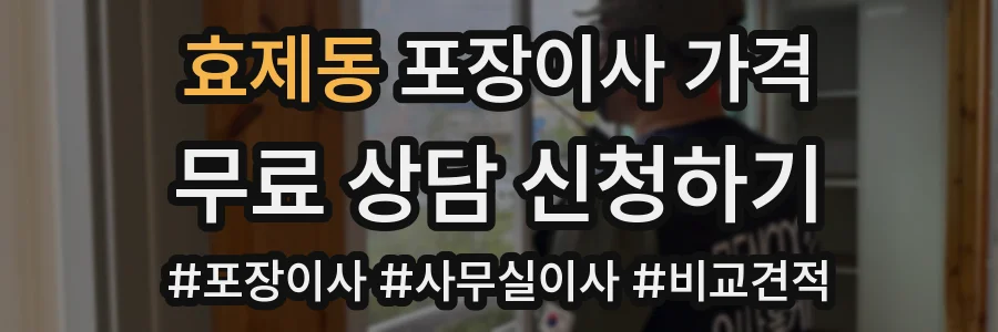 효제동 포장이사 가격