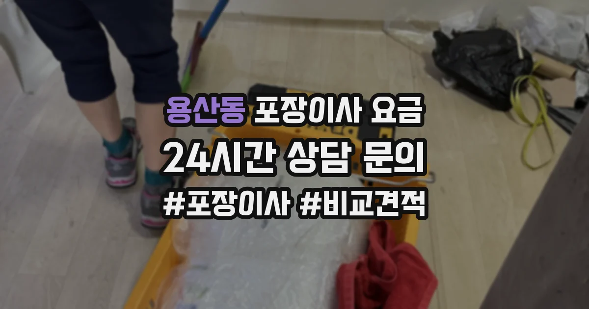 용산동 포장이사 요금