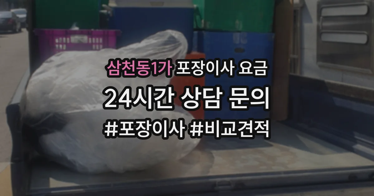 삼천동1가 포장이사 요금