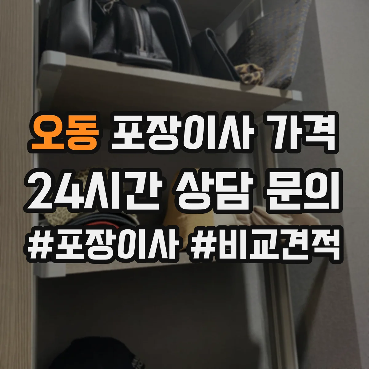 오동 포장이사 가격