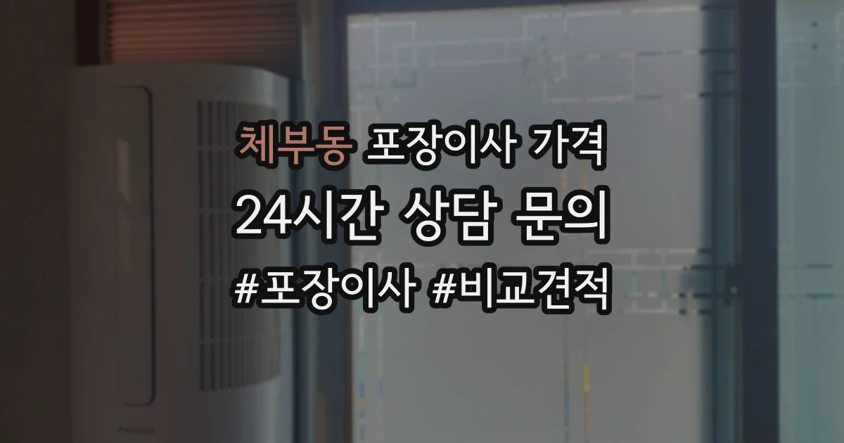체부동 포장이사 가격