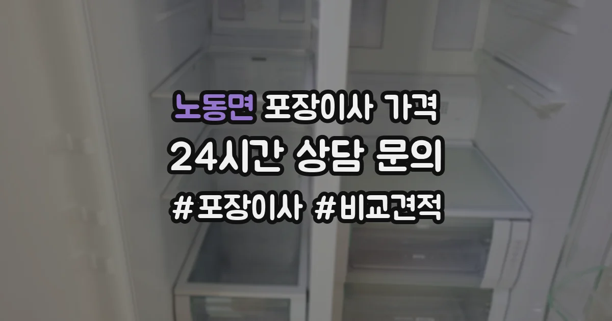 노동면 포장이사 가격