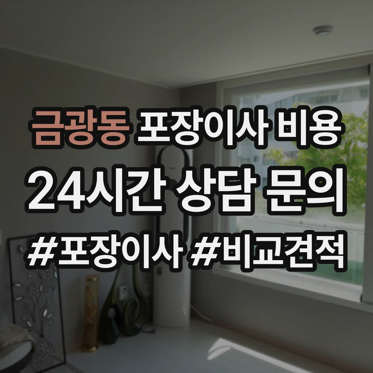 금광동 포장이사 비용
