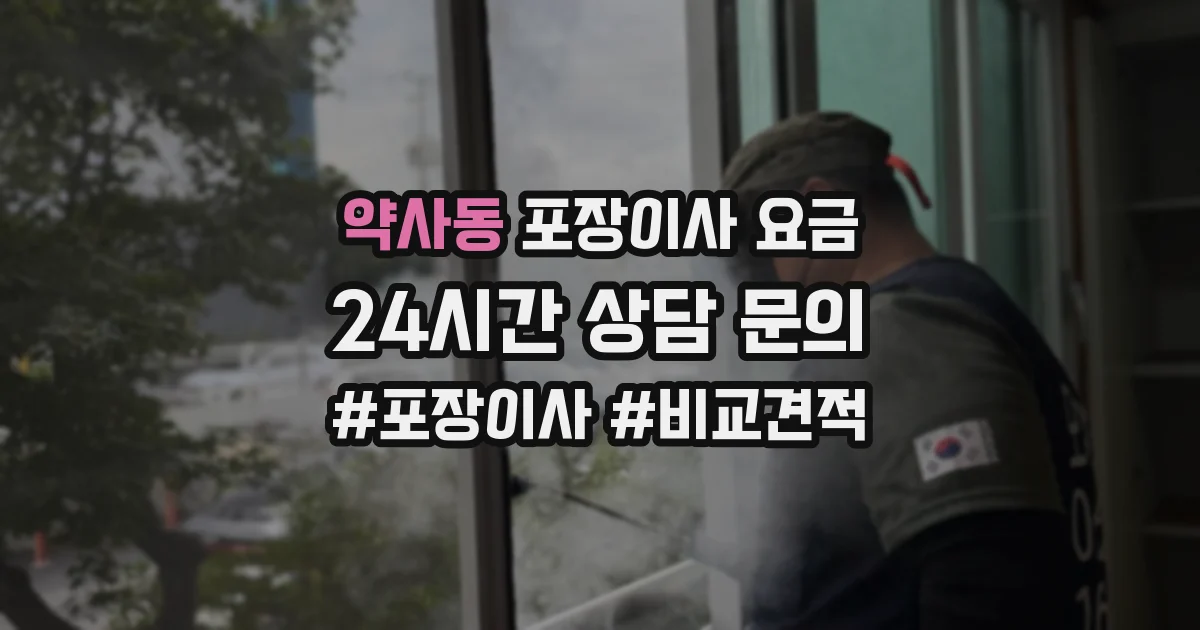 약사동 포장이사 요금
