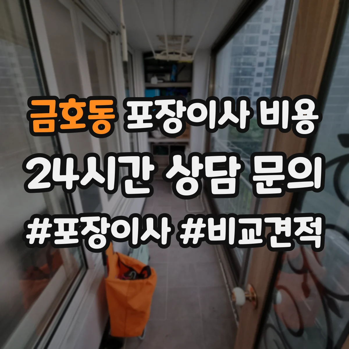 금호동 포장이사 비용