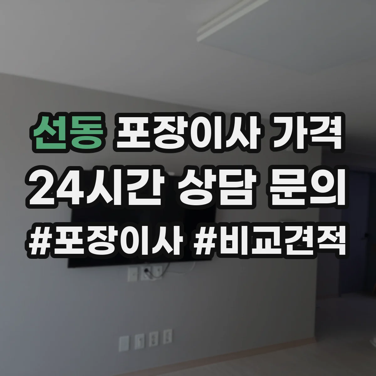 선동 포장이사 가격