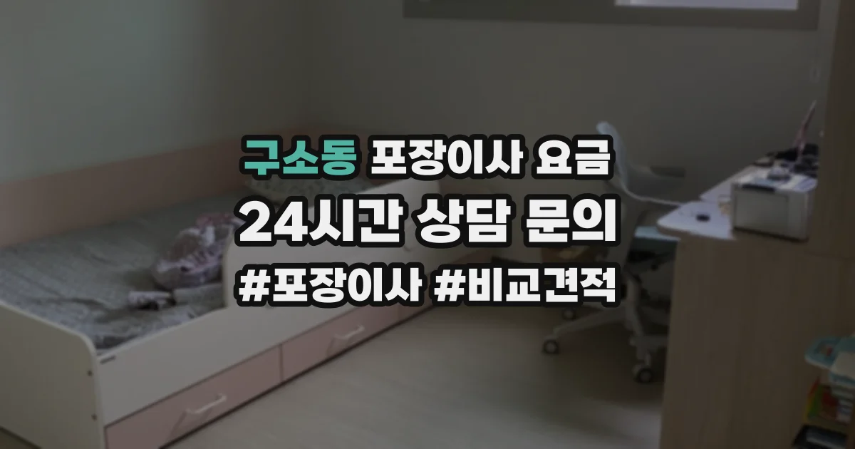 구소동 포장이사 요금