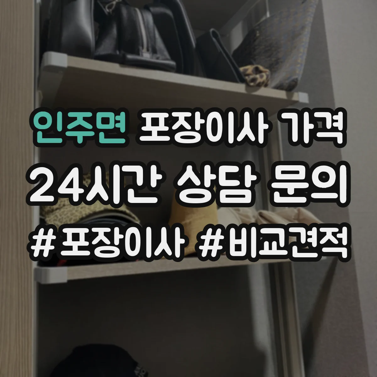 인주면 포장이사 가격