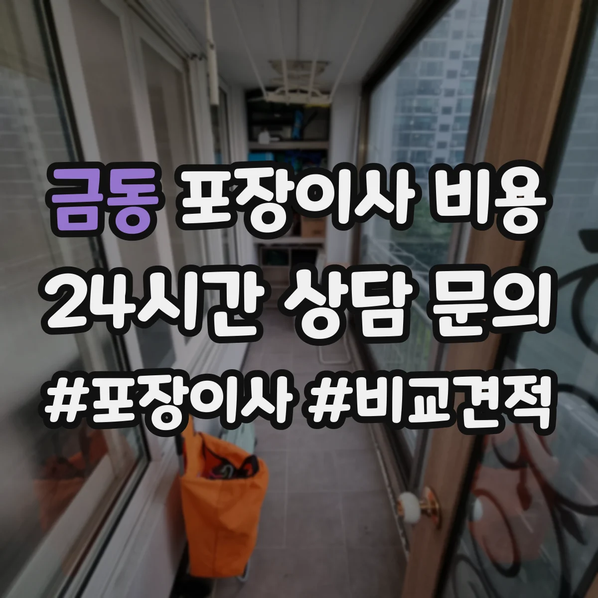 금동 포장이사 비용