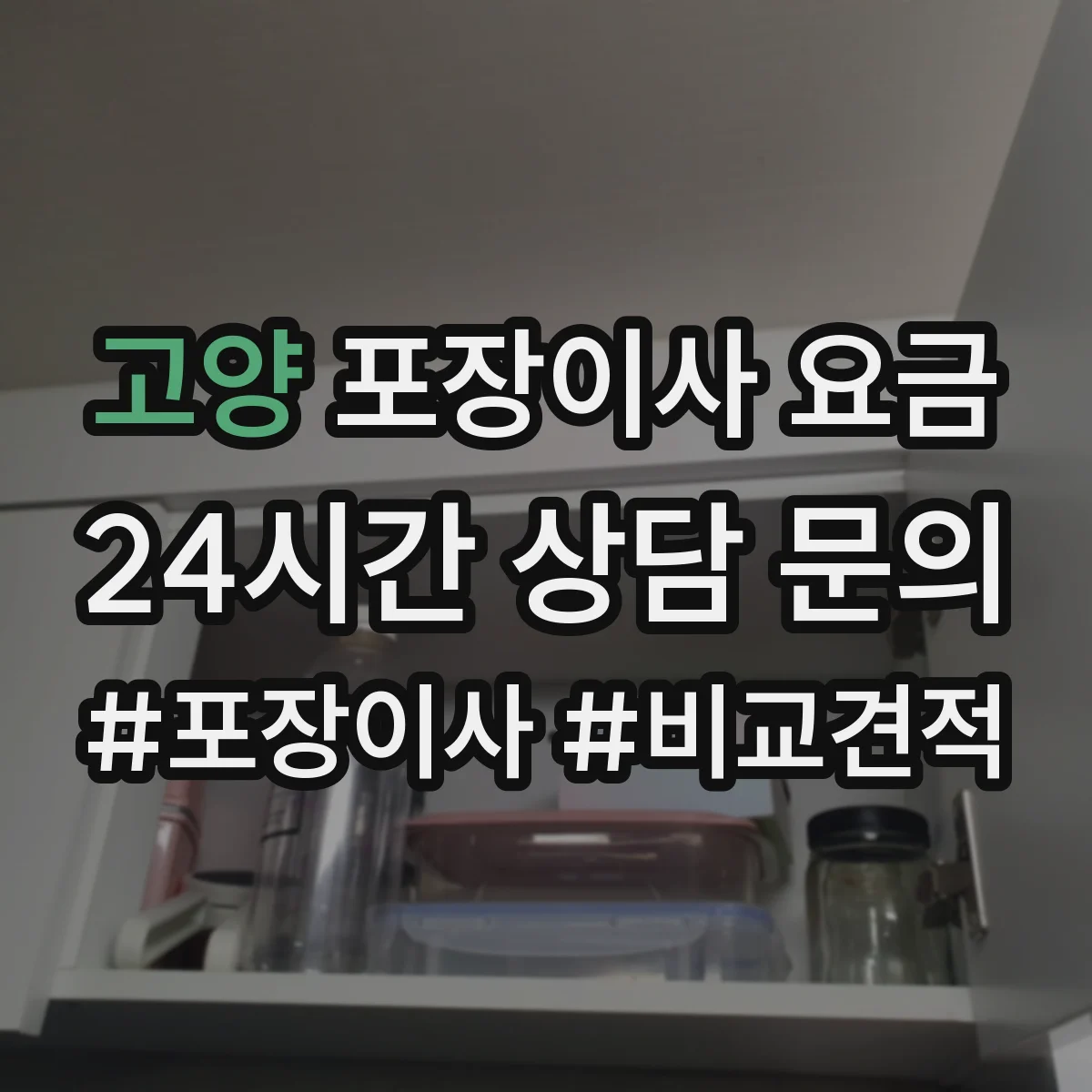 고양 포장이사 요금 거리·시간 조건별 견적 차이와 사다리차 비용