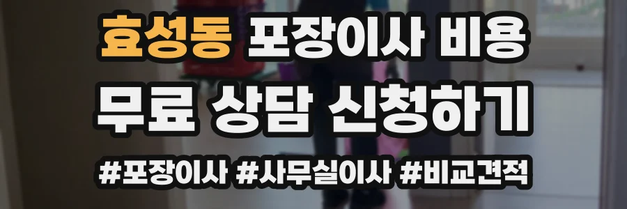 효성동 포장이사 비용