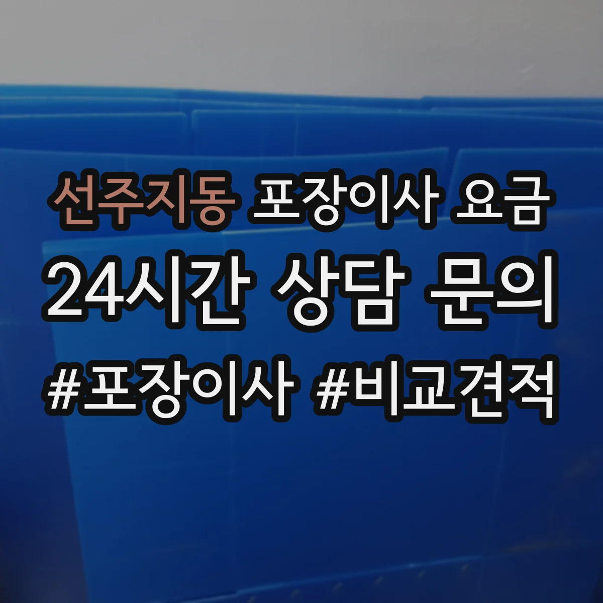 선주지동 포장이사 요금