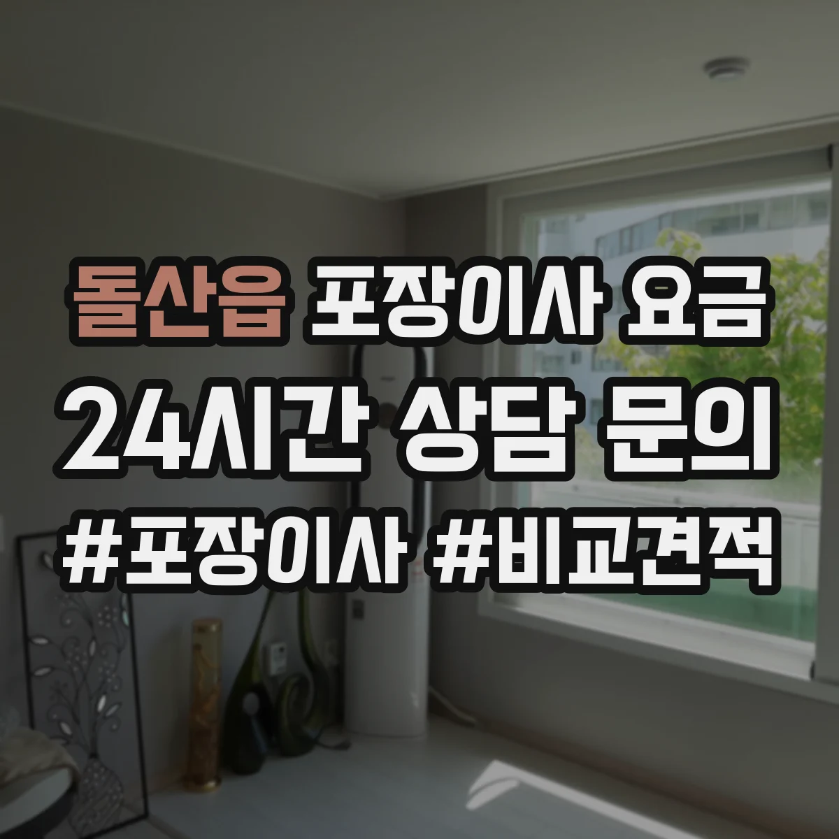 돌산읍 포장이사 요금