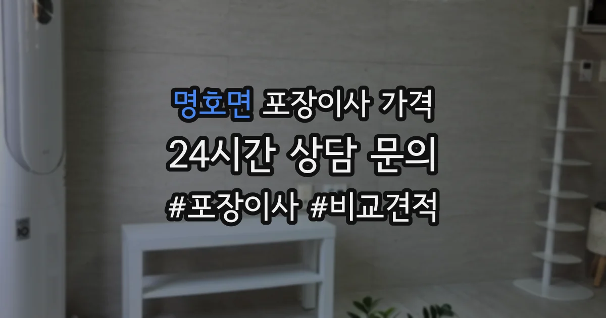 명호면 포장이사 가격